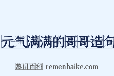 元气满满的哥哥造句是什么意思的图片
